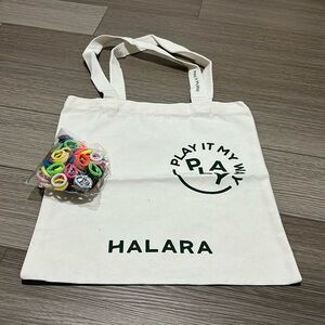HALARA tote and hair ties